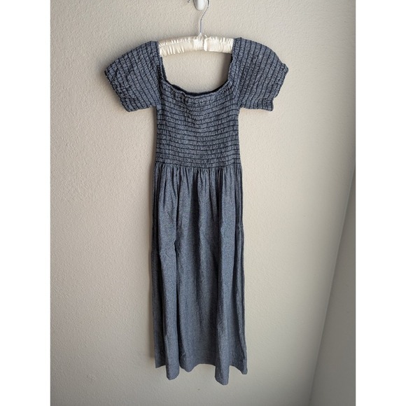 The Great. midi dress size‎ S Carnival Indio Denim Chambray off shoulder bardot - Picture 3 of 7